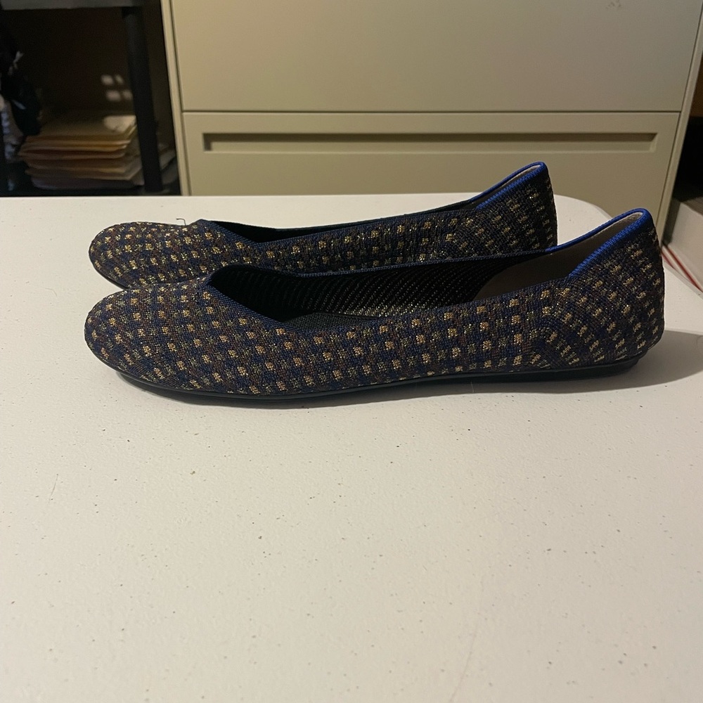 Rothy’s EUC Evening Metallic Flats Size 12